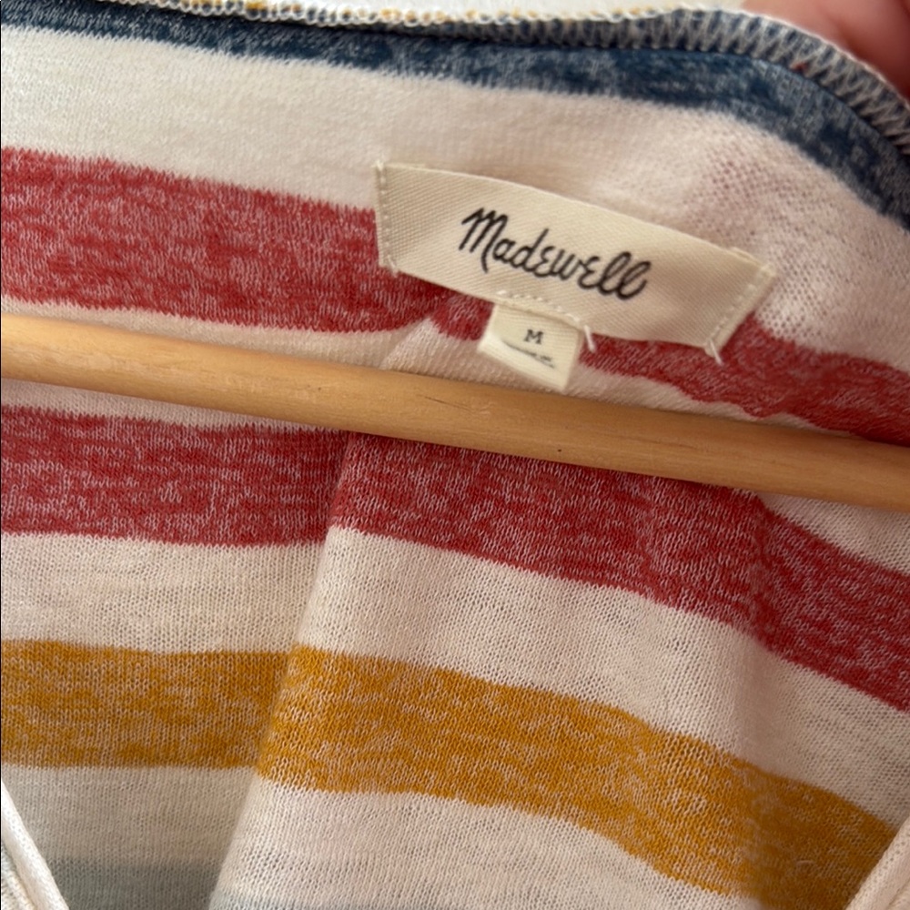 Madewell Striped Short Sleeve Tee in Red, Mustard, Navy & White - Picture 2 of 5